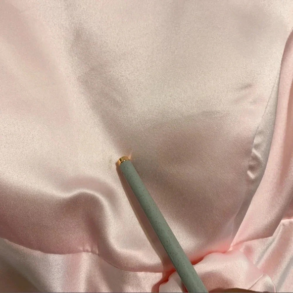 NWT Milanoo Pink Sleeveless Dress Satin Flower Waist Detail - Picture 6 of 8